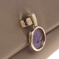 Bvlgari Beige Satin Monete Clutch