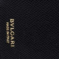 Bvlgari Black Leather Zip Credit Card Holder