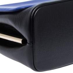 مملوكة مسبقًا Bvlgari Blue/Black Leather Icona Shoulder Bag