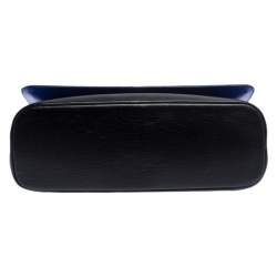 مملوكة مسبقًا Bvlgari Blue/Black Leather Icona Shoulder Bag