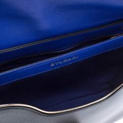 مملوكة مسبقًا Bvlgari Blue/Black Leather Icona Shoulder Bag