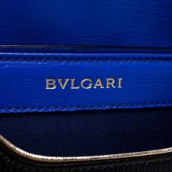مملوكة مسبقًا Bvlgari Blue/Black Leather Icona Shoulder Bag