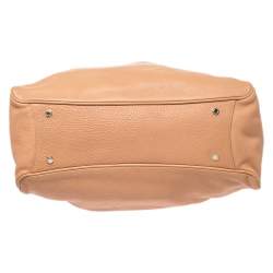 Pre Owned Bvlgari Beige Leather Bonton Tote