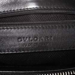 مملوكة مسبقًا Bvlgari Black Canvas and Leather Chandra Hobo