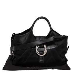 مملوكة مسبقًا Bvlgari Black Canvas and Leather Chandra Hobo