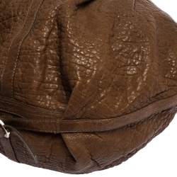 Pre Owned Bvlgari Brown Pleated Leather Hobo