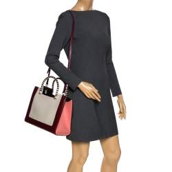 Bvlgari Tricolor Leather Serpenti Scaglie Tote
