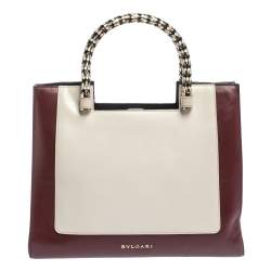 Bvlgari Tricolor Leather Serpenti Scaglie Tote