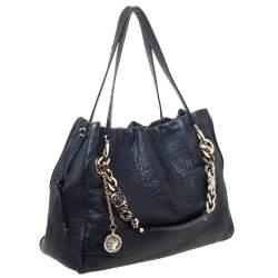 Pre Owned  Bvlgari Black Leather Monete Tote
