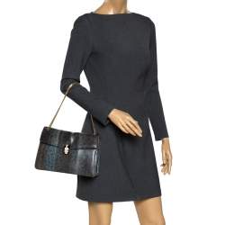 Bvlgari Green Karung Medium Serpenti Forever Shoulder Bag 