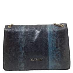 Bvlgari Green Karung Medium Serpenti Forever Shoulder Bag 