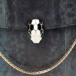 Bvlgari Green Karung Medium Serpenti Forever Shoulder Bag 