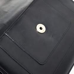 Bvlgari Black Leather Medium Serpenti Forever Flap Shoulder Bag