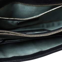 Bvlgari Black Leather Medium Serpenti Forever Flap Shoulder Bag