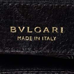 Pre Owned Bvlgari Black Leather Isabella Rossellini Top Handle Bag