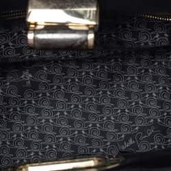 Pre Owned Bvlgari Black Leather Isabella Rossellini Top Handle Bag