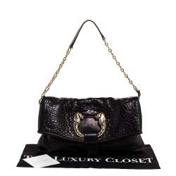 مملوكة مسبقًا Bvlgari Black Leather Small Leoni Shoulder Bag