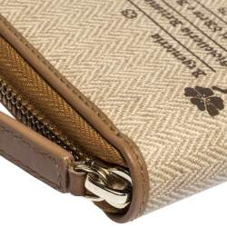Bvlgari Beige/Brown Printed Coated Canvas Zip Around Wallet