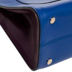 Bvlgari Blue Leather Small Serpenti Scaglie Tote