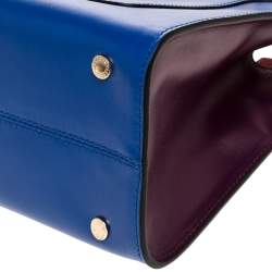 Bvlgari Blue Leather Small Serpenti Scaglie Tote