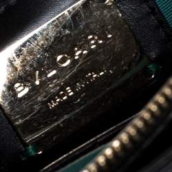 Pre Owned Bvlgari Black/Silver Leather Serpenti Forever Shoulder Bag