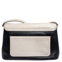 Bvlgari Beige/Black Leather Icona Shoulder Bag