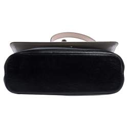 Bvlgari Beige/Black Leather Icona Shoulder Bag