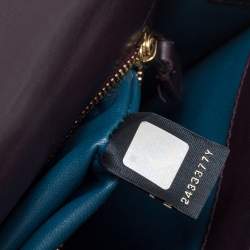 Pre Owned حقيبة كتف بلغاري فوريفر سيربينتي جلد سكالي متوسطة جلد مبطنة خضراء