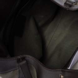Bvlgari Olive Green/Brown Canvas and Leather Chandra Hobo