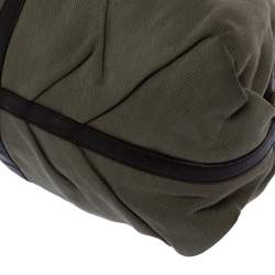 Bvlgari Olive Green/Brown Canvas and Leather Chandra Hobo