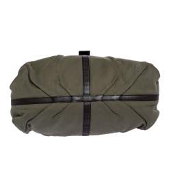 Bvlgari Olive Green/Brown Canvas and Leather Chandra Hobo
