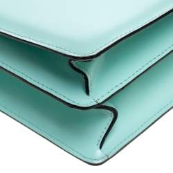 Bvlgari Mint Green Leather Top Handle Bag