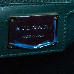 Pre Owned حقيبة كتف بلغاري فوريفر سيربينتي جلد سكالي متوسطة جلد مبطنة خضراء