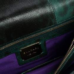 مملوكة مسبقًا Bvlgari Green Karung Medium Serpenti Forever Shoulder Bag