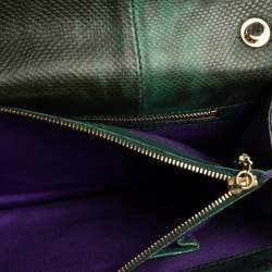 مملوكة مسبقًا Bvlgari Green Karung Medium Serpenti Forever Shoulder Bag