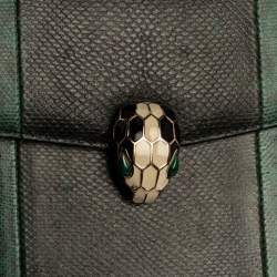 مملوكة مسبقًا Bvlgari Green Karung Medium Serpenti Forever Shoulder Bag