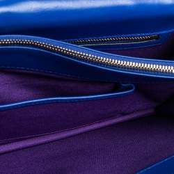 Pre Owned حقيبة كتف بلغاري غطاء قلاب سيربينتي متوسطة جلد خضراء