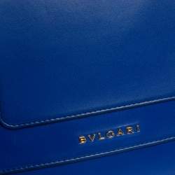 Pre Owned حقيبة كتف بلغاري غطاء قلاب سيربينتي متوسطة جلد خضراء