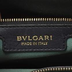 Pre Owned حقيبة كتف بلغاري سربنتي فوريفر كبيرة سحلية خضراء