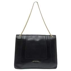 Pre Owned حقيبة كتف بلغاري سربنتي فوريفر كبيرة سحلية خضراء