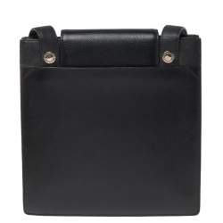 Pre Owned Bvlgari Black Leather Accordion Shoulder Bag