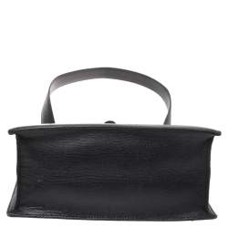 Pre Owned Bvlgari Black Leather Accordion Shoulder Bag