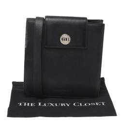 Pre Owned Bvlgari Black Leather Accordion Shoulder Bag