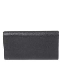 Pre Owned محفظة بلغاري كونتيننال جلد أسود