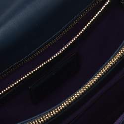 Pre Owned حقيبة كتف بلغاري غطاء قلاب سيربينتي متوسطة جلد سحلية خضراء