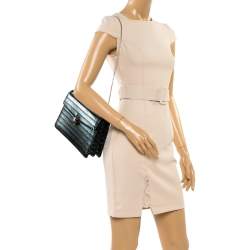 Bvlgari Green Python Medium Serpenti Forever Flap Shoulder Bag