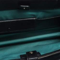 Pre Owned Bvlgari Black Leather  Serpenti Forever Double Flap Shoulder Bag