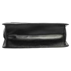 Pre Owned Bvlgari Black Leather  Serpenti Forever Double Flap Shoulder Bag