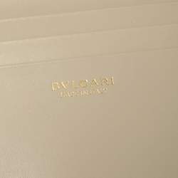 Bvlgari Cream Leather Serpenti Forever Wallet