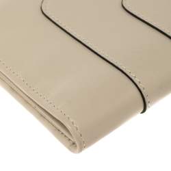 Bvlgari Cream Leather Serpenti Forever Wallet